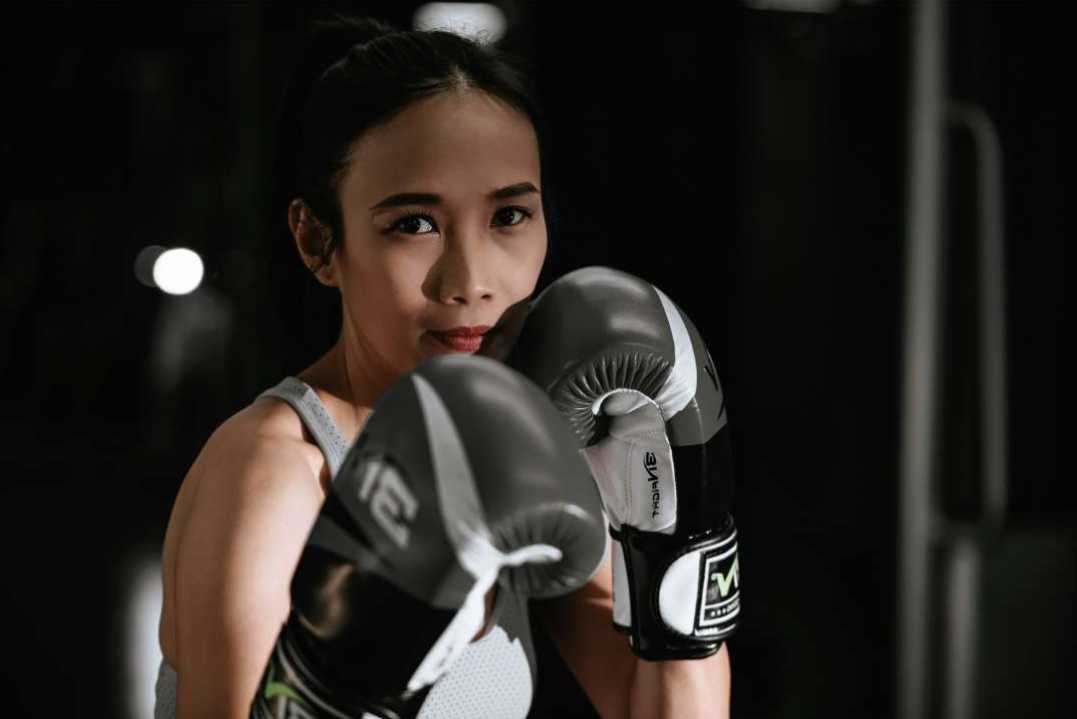 Custom heavy bag close-up