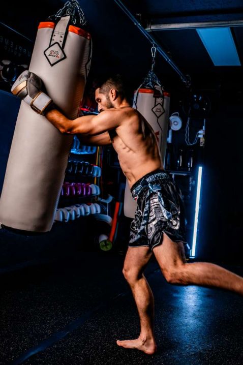 Athlete wearing shoes